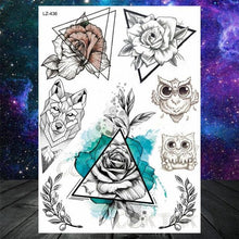 Load image into Gallery viewer, Realistic Black Temporary Small Big Tattoos Space Planets Animals Tatoos Waterproof  Face Hands Tattoos For Girls Mens
