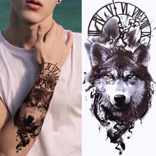 Load image into Gallery viewer, Realistic Full Arm Temporary Tattoos Sleeve Fake Tatoos Warrior Lion Tiger Flower Waterproof Tattoo Stickers For Womens Mens
