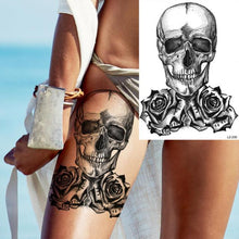 Load image into Gallery viewer, Realistic Lion Temporary Tattoo Black Warrior Sticker Waterproof Luxury Tattoo For Men Women
