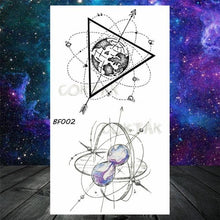 Load image into Gallery viewer, Realistic Small Planets Temporary Tattoos Arm Waterpoof Black Sticker Space Planets For Girls And Boys
