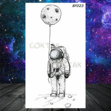 Load image into Gallery viewer, Realistic Small Planets Temporary Tattoos Arm Waterpoof Black Sticker Space Planets For Girls And Boys
