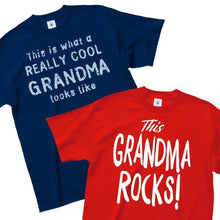 Load image into Gallery viewer, Really Cool Grandma or This Grandma Rocks T-Shirt - Assorted Styles and Sizes
