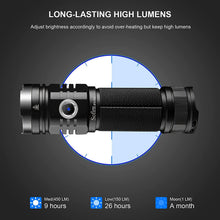 Load image into Gallery viewer, Rechargeable Adjustable  Flashlight High Lumen Powerful Waterproof Portable Cree USB LED Super Bright Flashlight Pocket Size Torch Light For Camping Hiking Riding

