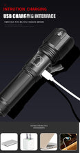 Load image into Gallery viewer, Rechargeable Adjustable Led Flashlights With High Lumen With Battery Display Super Bright Waterproof Flashlight  5 Lighting Modes For Adventure Hiking Camping Hunting New Design

