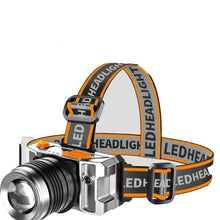 Load image into Gallery viewer, Rechargeable Adjustable LED Headlight Strong Light Zoomable Long-distance Waterproof Super Bright Head-mounted Led Headlamp For Hiking Night Fishing Outdoor Miner's Lamp
