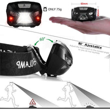 Load image into Gallery viewer, Rechargeable Adjustable LED USB Headlamp 10000Lm Powerfull Adjustable Waterproof Headlight Body Motion Sensor Head Flashlight For Outdoor Hiking Camping Torch Light Lamp
