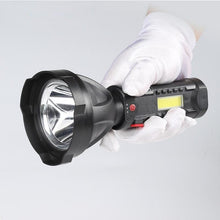 Load image into Gallery viewer, Rechargeable Adjustable USB LED Portable Rotary High Lumen Zoombale Super Strong Flashlight  Ultra-bright For Long-range  Outdoor  Camping Fishing Hiking Riding Walking Jogging Flashlight
