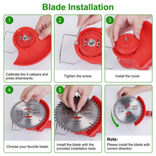 Load image into Gallery viewer, Rechargeable Electric Cordless Grass Trimmer with Alloy Saw Blade
