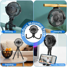 Load image into Gallery viewer, Rechargeable Handheld Fan with Flexible Tripod

