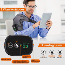 Load image into Gallery viewer, Rechargeable Heated Shoulder Wrap Massager Shoulder Brace Support with 3 Heating Levels
