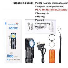 将图片加载到图库查看器，Rechargeable High Lumen Super Bright Powerful LED CREE XP-L HI  Flashlight Magnetic Water &amp; Impact Resistant Handheld Flashlights  For Outdoor Camping Hiking Riding
