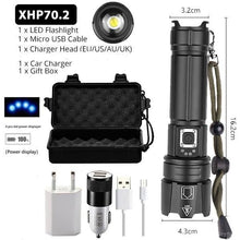 Load image into Gallery viewer, Rechargeable LED Flashlight High Lumen USB Ultra Bright Adjustable Powerful Zoomable Flashlight Water Resistant For  Daily Household and Outdoor Camping Hiking Riding Running
