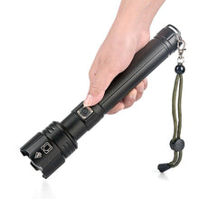 Load image into Gallery viewer, Rechargeable LED Flashlight High Lumen USB Ultra Bright Adjustable Powerful Zoomable Flashlight Water Resistant For  Daily Household and Outdoor Camping Hiking Riding Running
