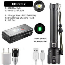 Load image into Gallery viewer, Rechargeable LED Flashlight High Lumen USB Ultra Bright Adjustable Powerful Zoomable Flashlight Water Resistant For  Daily Household and Outdoor Camping Hiking Riding Running
