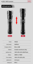 Load image into Gallery viewer, Rechargeable LED Flashlights High Lumens Waterproof Zoomable Super Bright Tactical Flashlight Powerful  USB LED CREE Flashlight  Hand Lamp For Hiking Camping Household Outdoor Sport
