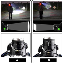 Load image into Gallery viewer, Rechargeable LED  Headlamps Ultra-bright High lumens Zoomable Waterproof LED Headlight Head Torch Flashlight Head Lamp For Fishing  Hands-Free Headlight
