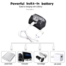 Load image into Gallery viewer, Rechargeable LED Powerfull Headlamp Flashlight USB Waterproof Headlamp Motion Body Sensor Headlight For Adults &amp; Kids Camping Flashlight Outdoors Camping Running Biking Fishing
