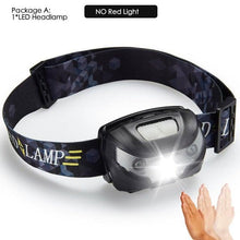 Load image into Gallery viewer, Rechargeable LED Powerfull Headlamp Flashlight USB Waterproof Headlamp Motion Body Sensor Headlight For Adults &amp; Kids Camping Flashlight Outdoors Camping Running Biking Fishing

