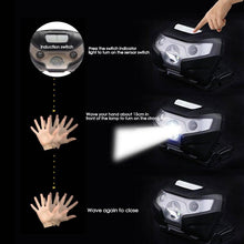 Load image into Gallery viewer, Rechargeable LED Powerfull Headlamp Flashlight USB Waterproof Headlamp Motion Body Sensor Headlight For Adults &amp; Kids Camping Flashlight Outdoors Camping Running Biking Fishing
