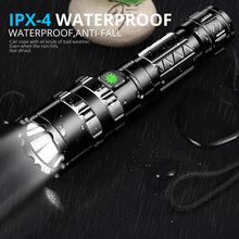 Load image into Gallery viewer, Rechargeable  LED Tactical Flashlights Waterproof Powerful High Lumen Super  Bright Power LED Aluminum Flashlight For Hiking Outdoor Camping Fishing Jogging Running HouseholdPowerful Light
