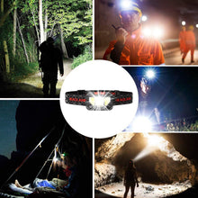 Load image into Gallery viewer, Rechargeable Powerful USB LED High Lumen Headlamp Ultra-Light Bright Headlight Waterproof Sensor Head Light  For Outdoors Camping Running Hiking Biking Fishing
