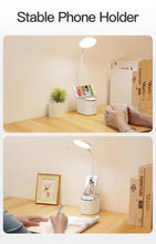 将图片加载到图库查看器，Rechargeable Table Lamp Storage Pen Holder Lamps Table 18 PCS LED Touch Table Lamp USB Hose Phone Stand Student Desk Lamp Decorative Table Lamp Cute Study Lamps for Bedroom Décor
