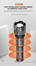 Load image into Gallery viewer, Rechargeable Tactical Flashlight USB LED High Quality Zoomable Torchlight High Lumen Super Bright Flashlight Waterproof Flashlight For Outdoor  Best Camping Hiking Riding Flashlight
