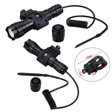 Load image into Gallery viewer, Rechargeable USB Charger High Lumen LED  Light Tactical Flashlight With Rail Mount Led Light White Tactical  Flashlight Pressure Switch For Long Distance Night Hunting
