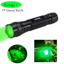 Load image into Gallery viewer, Rechargeable USB Charger High Lumen LED  Light Tactical Flashlight With Rail Mount Led Light White Tactical  Flashlight Pressure Switch For Long Distance Night Hunting
