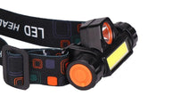 将图片加载到图库查看器，Rechargeable Waterproof Powerful LED Headlamp Portable Mini Built-in 18650 Battery Flashlight For  Portable Head Lamp Flashlight, Outdoor Lightweight Durable Headlight For Outdoor Running Camping Reading Fishing  Walking Jogging Headlight
