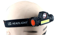 将图片加载到图库查看器，Rechargeable Waterproof Powerful LED Headlamp Portable Mini Built-in 18650 Battery Flashlight For  Portable Head Lamp Flashlight, Outdoor Lightweight Durable Headlight For Outdoor Running Camping Reading Fishing  Walking Jogging Headlight
