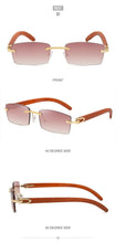 Load image into Gallery viewer, Rectangle Sunglasses for Men/Women Small Rimless Square Shade Eyewear  Sunglasses For Men Super Clear Rimless Sunglasses  Classic Driving Square Sunglasses
