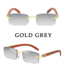 Load image into Gallery viewer, Rectangle Sunglasses for Men/Women Small Rimless Square Shade Eyewear  Sunglasses For Men Super Clear Rimless Sunglasses  Classic Driving Square Sunglasses
