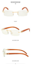 Load image into Gallery viewer, Rectangle Sunglasses for Men/Women Small Rimless Square Shade Eyewear  Sunglasses For Men Super Clear Rimless Sunglasses  Classic Driving Square Sunglasses
