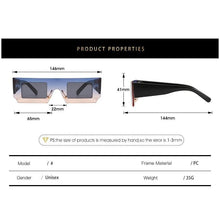 Load image into Gallery viewer, Rectangle Sunglasses for Women Retro Trendy Fashion Glasses Oval Lenses Narrow Thin Square Frame with UV400 Protection Decent Contrast Color Slice Box Style Glasses In Ocean Color  Sunglasses For Men &amp; Women
