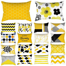 将图片加载到图库查看器，Rectangle Yellow Pillow Case Sofa Car Seat Cushion Cover Home Textile Modern Decorative Geometric Outdoor Pillow Cushion Covers Case For Couch Living Room Fashion Pillowcase 30x50CM
