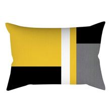 将图片加载到图库查看器，Rectangle Yellow Pillow Case Sofa Car Seat Cushion Cover Home Textile Modern Decorative Geometric Outdoor Pillow Cushion Covers Case For Couch Living Room Fashion Pillowcase 30x50CM

