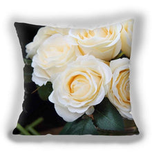 将图片加载到图库查看器，Red Flower Cushion Pillow Covers Love Pillow Covers Decorative Linen Square Couple Cushion Cases Home Decor Polyester Throw Pillow Case Super Soft Short Plush Cushion Cover Festive Home Decorative Cushions 45X45CM
