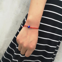 将图片加载到图库查看器，Red String Bracelets Simple Lightweight Bracelet Handmade Braided Rope Blue Eye Charm Jewelry For Women Children Handmade Braided Rope Matching Bracelet Adjustable Blue Eye Charm Bracelets For Men And Women
