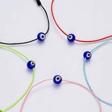 将图片加载到图库查看器，Red String Bracelets Simple Lightweight Bracelet Handmade Braided Rope Blue Eye Charm Jewelry For Women Children Handmade Braided Rope Matching Bracelet Adjustable Blue Eye Charm Bracelets For Men And Women
