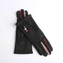 Load image into Gallery viewer, Red Winter Warm One Size Touch Screen Glove Female Fur Thick Driving Comfortable Gloves For Autumn
