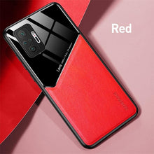 Load image into Gallery viewer, Redmi Note10 Pro Case Leather Car Magnetic Holder Cover For Xiaomi Redmi Note 10 11 Pro 11S 10S 10T Soft Frame Shockproof Luxury Pattern Leather Slim Protective Case
