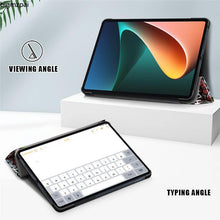 将图片加载到图库查看器，Redmi pad 2022 10.6 For Tablet Xiaomi Pad 5 Case Kids Folding Smart Cover Leather Protective Cover Mi Pad 5 Pro Case Stand Function Leather Case Cover Printed High Quality Leather Protective Cover
