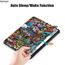 将图片加载到图库查看器，Redmi pad 2022 10.6 For Tablet Xiaomi Pad 5 Case Kids Folding Smart Cover Leather Protective Cover Mi Pad 5 Pro Case Stand Function Leather Case Cover Printed High Quality Leather Protective Cover
