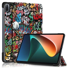 将图片加载到图库查看器，Redmi pad 2022 10.6 For Tablet Xiaomi Pad 5 Case Kids Folding Smart Cover Leather Protective Cover Mi Pad 5 Pro Case Stand Function Leather Case Cover Printed High Quality Leather Protective Cover
