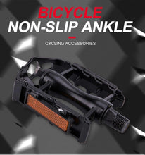 将图片加载到图库查看器，Reflective Setting On Both Sides All-aluminum Large Pedal Bicycle Universal Non-slip Pedal Riding Equipment Bike Pedals Mountain Road Bicycle Flat Pedal-Universal Lightweight Aluminum Alloy Platform Pedal For Travel Cycle-Cross The Road
