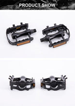 将图片加载到图库查看器，Reflective Setting On Both Sides All-aluminum Large Pedal Bicycle Universal Non-slip Pedal Riding Equipment Bike Pedals Mountain Road Bicycle Flat Pedal-Universal Lightweight Aluminum Alloy Platform Pedal For Travel Cycle-Cross The Road
