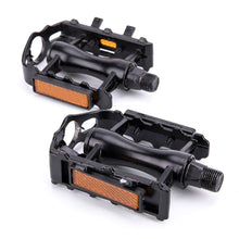 将图片加载到图库查看器，Reflective Setting On Both Sides All-aluminum Large Pedal Bicycle Universal Non-slip Pedal Riding Equipment Bike Pedals Mountain Road Bicycle Flat Pedal-Universal Lightweight Aluminum Alloy Platform Pedal For Travel Cycle-Cross The Road
