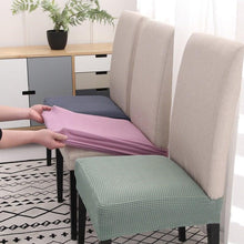 将图片加载到图库查看器，Removable Washable Anti-Dust Dinning Room Chair Seat Cushion Elastic Solid Printed Seat Cover For Chair Slipcovers For Dining Room Chair Protector Chair Cover Thick Stretch Chair Cover Removable Washable Dining Room Chair Protector Cover Seat Slipcover
