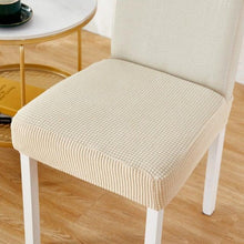 将图片加载到图库查看器，Removable Washable Anti-Dust Dinning Room Chair Seat Cushion Elastic Solid Printed Seat Cover For Chair Slipcovers For Dining Room Chair Protector Chair Cover Thick Stretch Chair Cover Removable Washable Dining Room Chair Protector Cover Seat Slipcover

